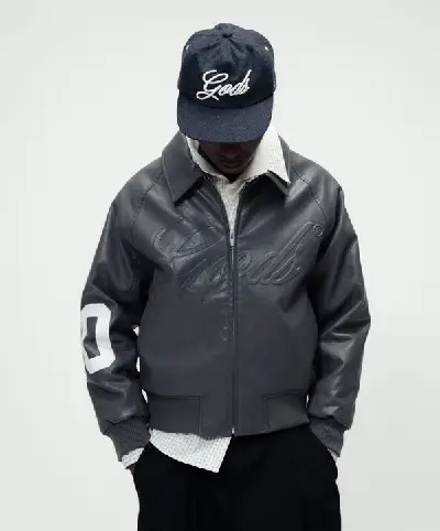 Vegan Leather Jacket Dark Gray (1)