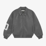 Vegan Leather Jacket Dark Gray