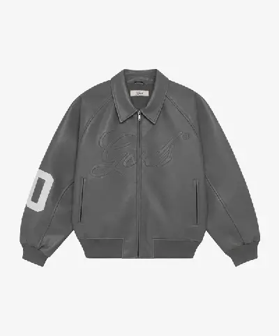 Vegan Leather Jacket Dark Gray