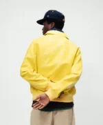 Vegan Leather Jacket Yellow (3)